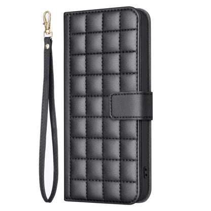 BINFEN COLOR BF34 for iPhone 14 Pro Max Case Square Grid Pattern Wallet Leather Cover