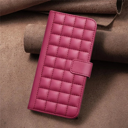 BINFEN COLOR BF34 for iPhone 14 Pro Max Case Square Grid Pattern Wallet Leather Cover