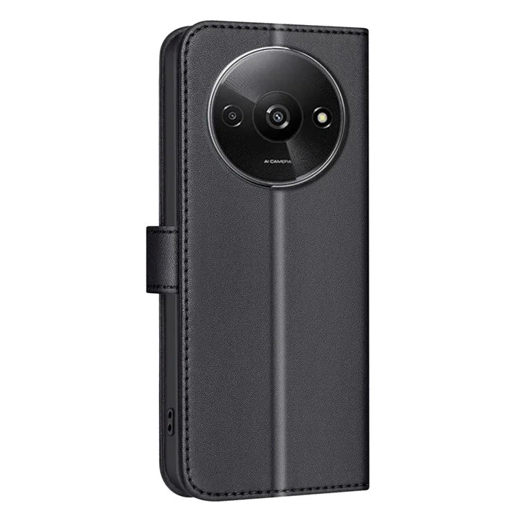 BINFEN COLOR BF34 for Xiaomi Poco C61 4G / Redmi A3 4G Case Square Grid Leather Phone Cover