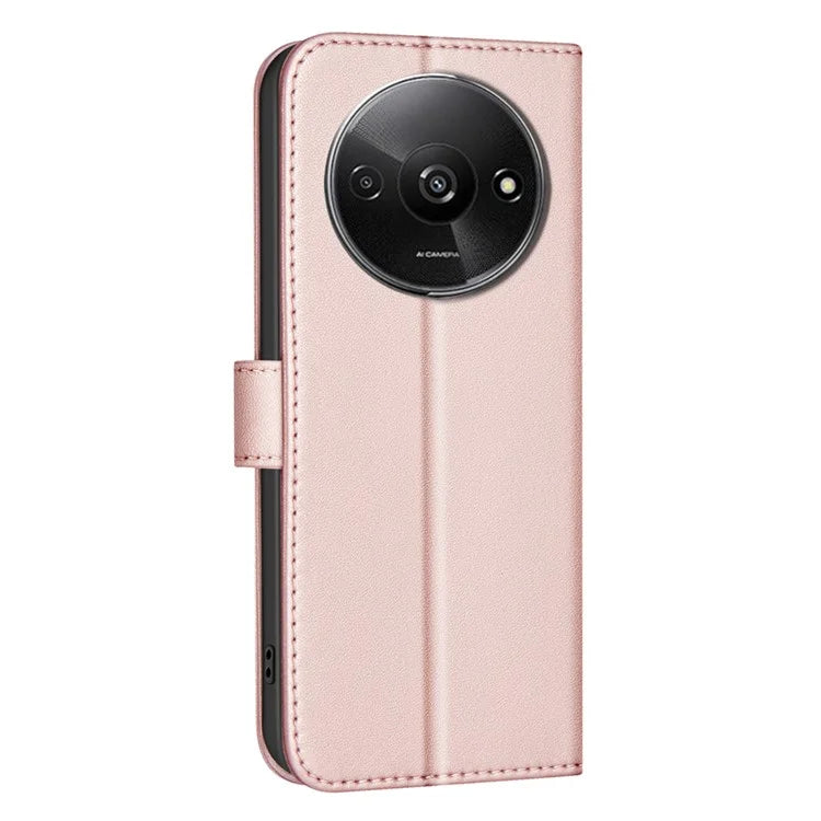 BINFEN COLOR BF34 for Xiaomi Poco C61 4G / Redmi A3 4G Case Square Grid Leather Phone Cover