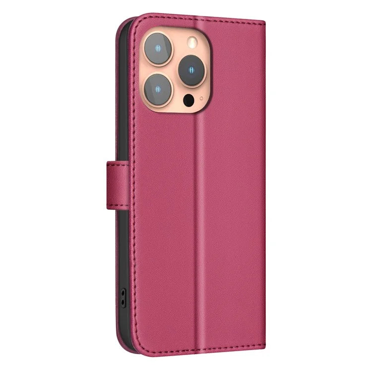 BINFEN COLOR BF34 for iPhone 14 Pro Case Full Protection Square Grid Leather Cover