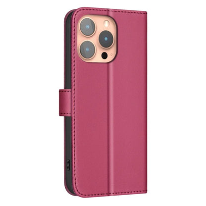 BINFEN COLOR BF34 for iPhone 14 Pro Case Full Protection Square Grid Leather Cover