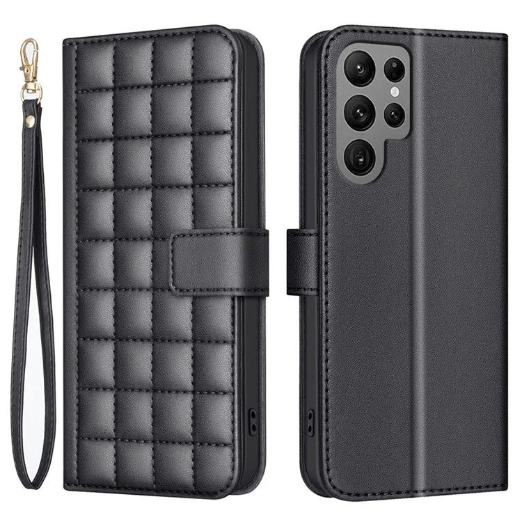 BINFEN COLOR BF34 for Samsung Galaxy S24 Ultra Case Stand Leather Flip Phone Cover