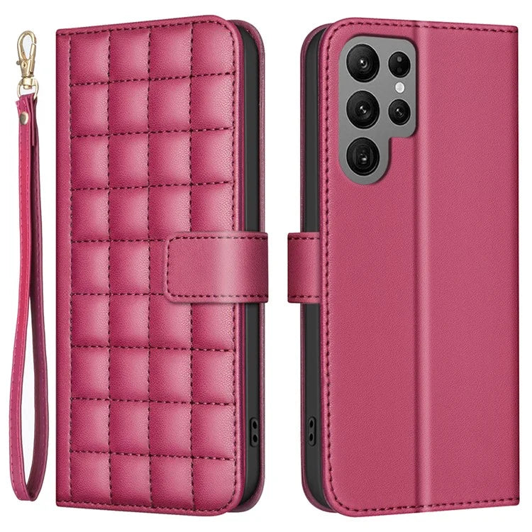 BINFEN COLOR BF34 for Samsung Galaxy S24 Ultra Case Stand Leather Flip Phone Cover