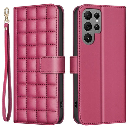 BINFEN COLOR BF34 for Samsung Galaxy S24 Ultra Case Stand Leather Flip Phone Cover