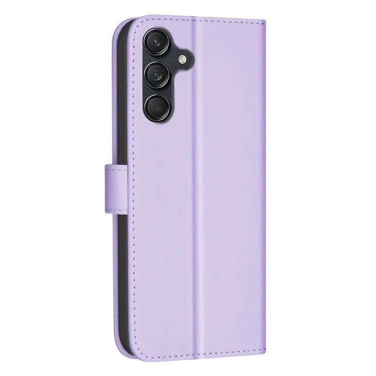 BINFEN COLOR BF34 for Samsung Galaxy A55 5G Leather Case Square Grid Pattern Cover
