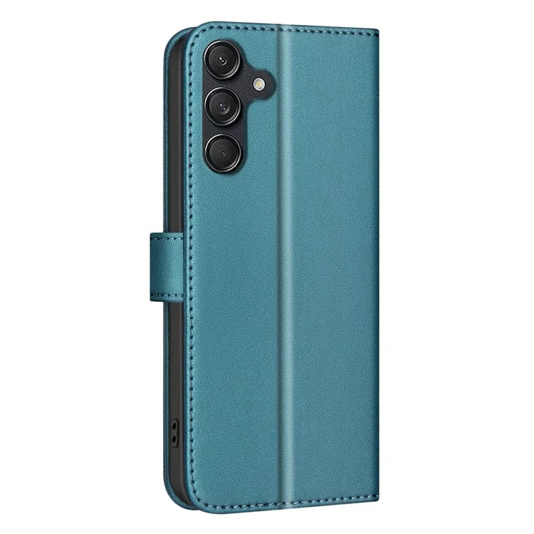 BINFEN COLOR BF34 for Samsung Galaxy A55 5G Leather Case Square Grid Pattern Cover