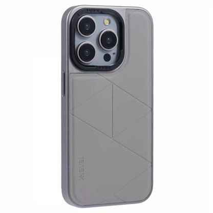 X-LEVEL For iPhone 15 Pro Case Geometric Line Leather+PC+TPU Phone Cover