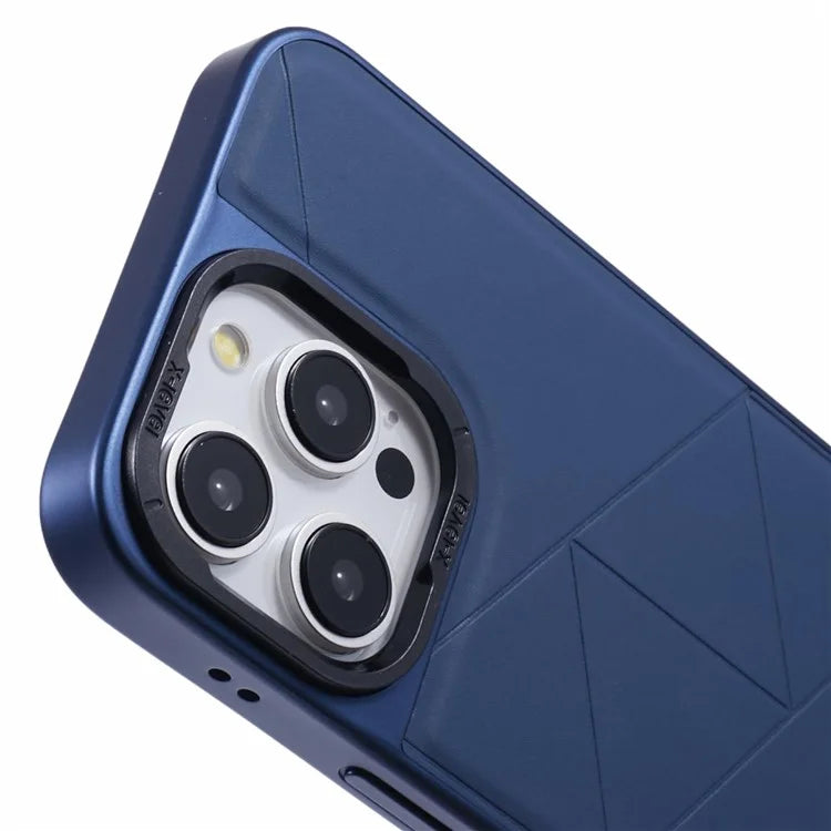 X-LEVEL For iPhone 15 Pro Case Geometric Line Leather+PC+TPU Phone Cover