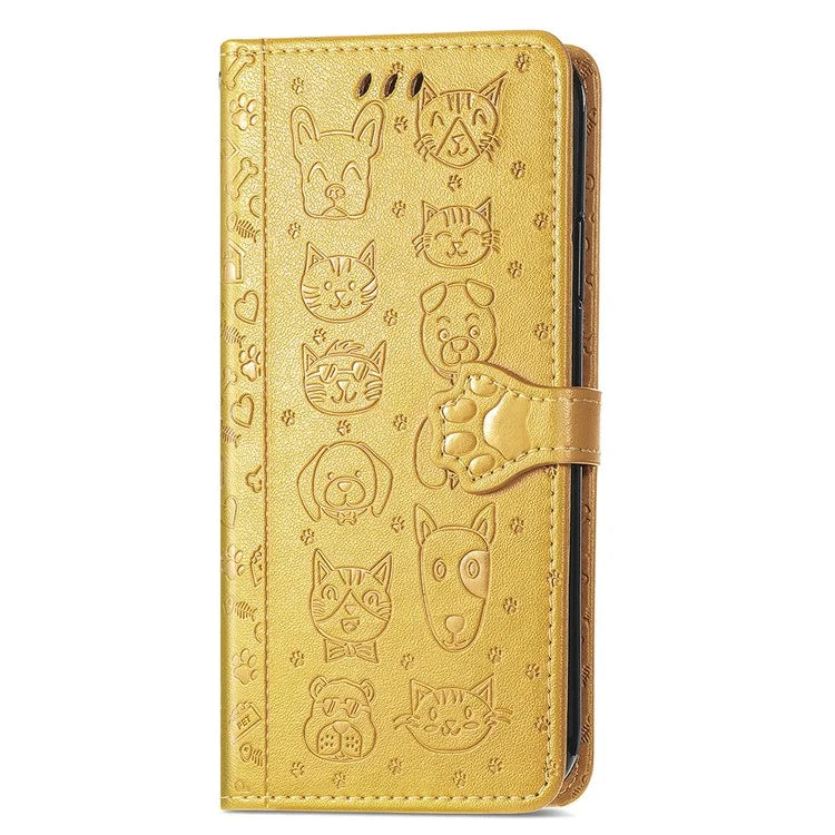 For Honor 200 Lite Case Cute Cat Dog Pattern PU Leather Phone Cover
