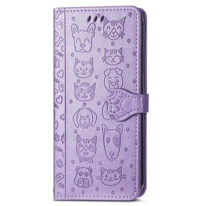 For Honor 200 Lite Case Cute Cat Dog Pattern PU Leather Phone Cover