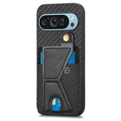 For Google Pixel 9 / Pixel 9 Pro Case K-Shaped Kickstand Leather+PC+TPU Phone Cover