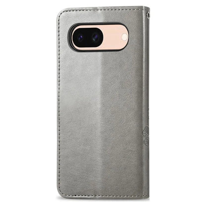 For Google Pixel 8a Leather Case Four-Leaf Clover Phone Wallet Cover