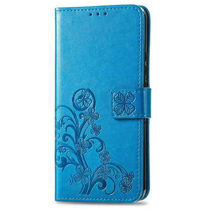 For Google Pixel 8a Leather Case Four-Leaf Clover Phone Wallet Cover