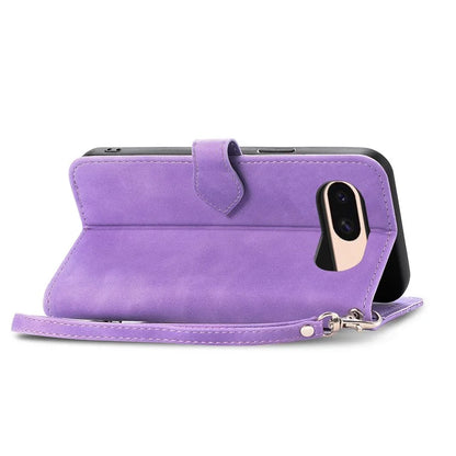 For Google Pixel 8a Case PU Leather Zipper Wallet Phone Cover Flower Pattern
