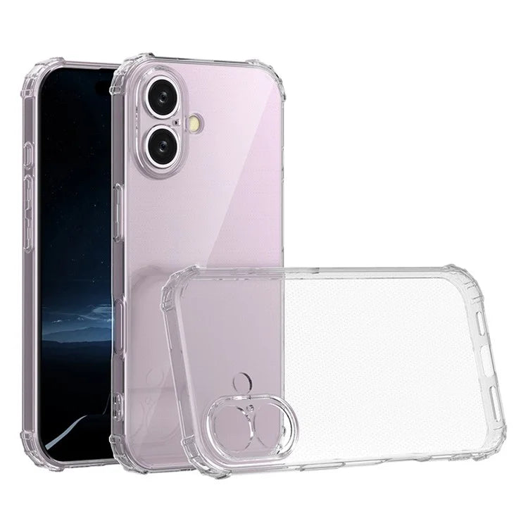 For iPhone 16 Shockproof Case Transparent Phone Cover Case