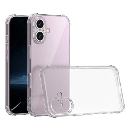 For iPhone 16 Shockproof Case Transparent Phone Cover Case