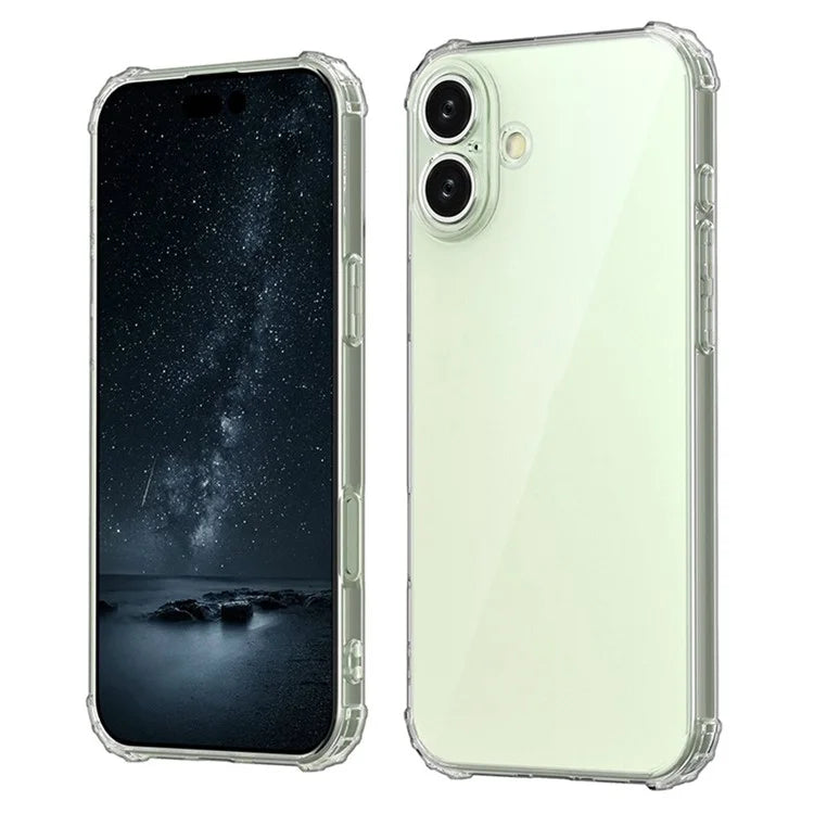 For iPhone 16 Plus Case Anti-Scratch Transparent Mobile Phone Cover