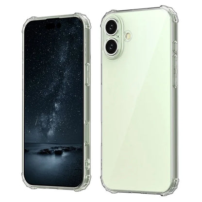For iPhone 16 Plus Case Anti-Scratch Transparent Mobile Phone Cover