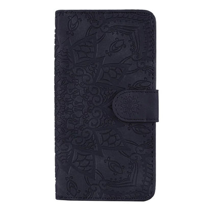 For iPhone 16 Plus Case PU Leather Book Wallet Phone Cover Flower Imprinted