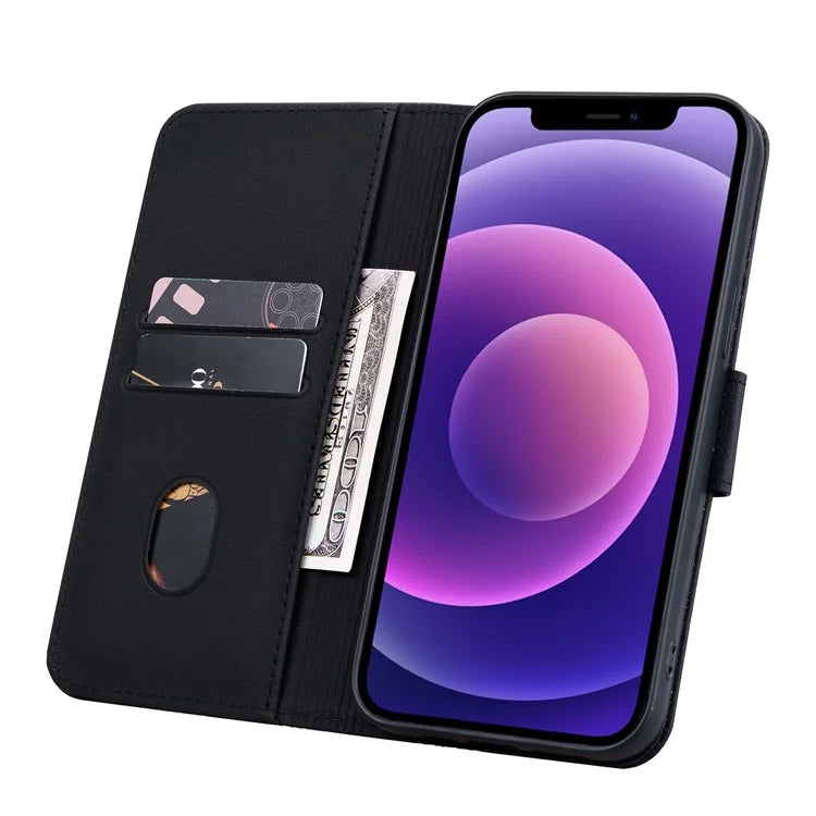 For iPhone 16 Case Rhombus Pattern Leather Phone Cover Wallet Stand Flip