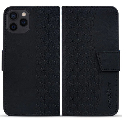 For iPhone 16 Pro Wallet Case Stand Rhombus Pattern Leather Phone Cover with Wrist Strap