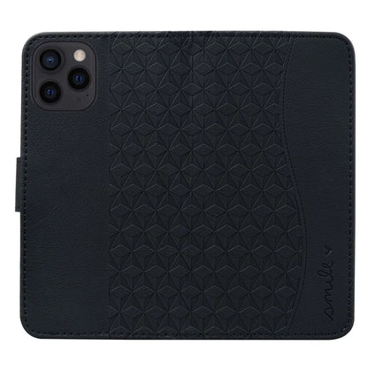 For iPhone 16 Pro Wallet Case Stand Rhombus Pattern Leather Phone Cover with Wrist Strap