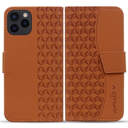 For iPhone 16 Pro Wallet Case Stand Rhombus Pattern Leather Phone Cover with Wrist Strap