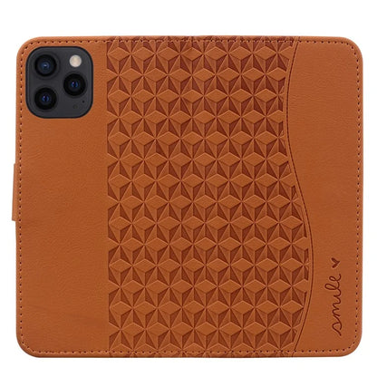 For iPhone 16 Pro Wallet Case Stand Rhombus Pattern Leather Phone Cover with Wrist Strap