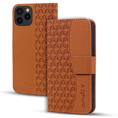 For iPhone 16 Pro Wallet Case Stand Rhombus Pattern Leather Phone Cover with Wrist Strap