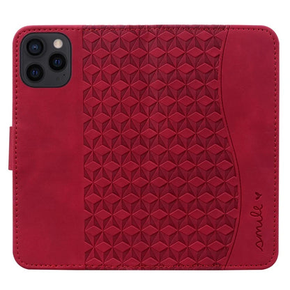 For iPhone 16 Pro Wallet Case Stand Rhombus Pattern Leather Phone Cover with Wrist Strap