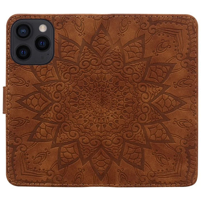 For iPhone 16 Pro Max Case PU Leather Wallet Flip Phone Cover Flower Imprinted