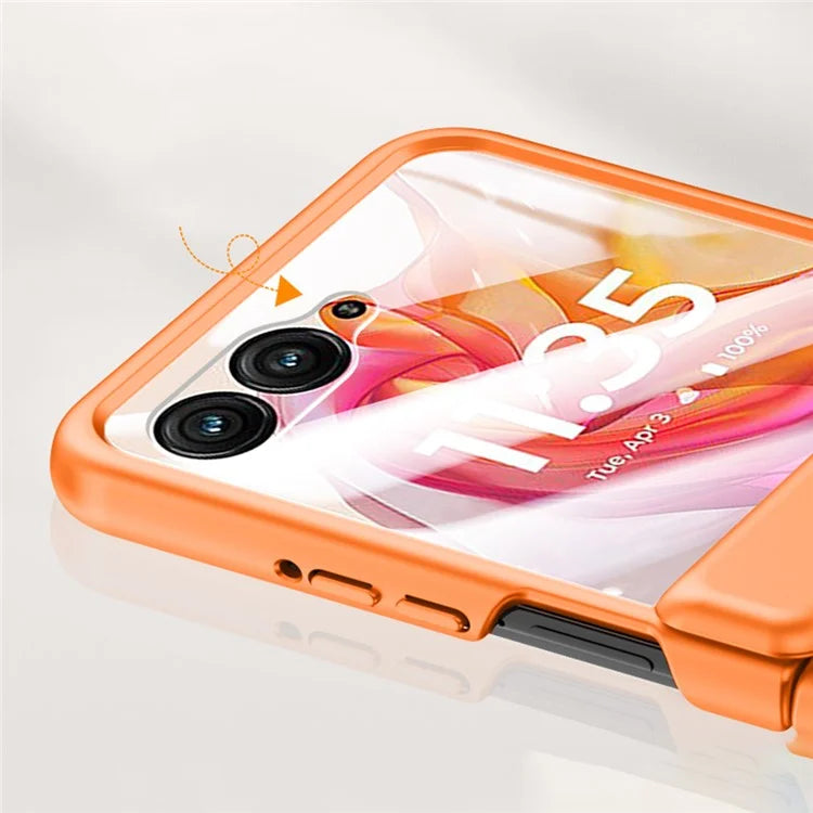 For Motorola Razr 50 5G Case Hard PC Hinge Protection Phone Cover with Rear Small Screen Protector