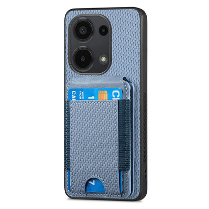 C1-12 For Xiaomi Redmi Note 13 Pro 4G / Poco M6 Pro 4G Case Adjustable Kickstand Leather Carbon Fiber Cover
