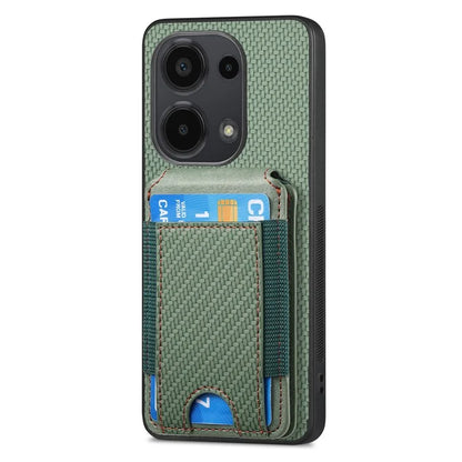 C1-12 For Xiaomi Redmi Note 13 Pro 4G / Poco M6 Pro 4G Case Adjustable Kickstand Leather Carbon Fiber Cover