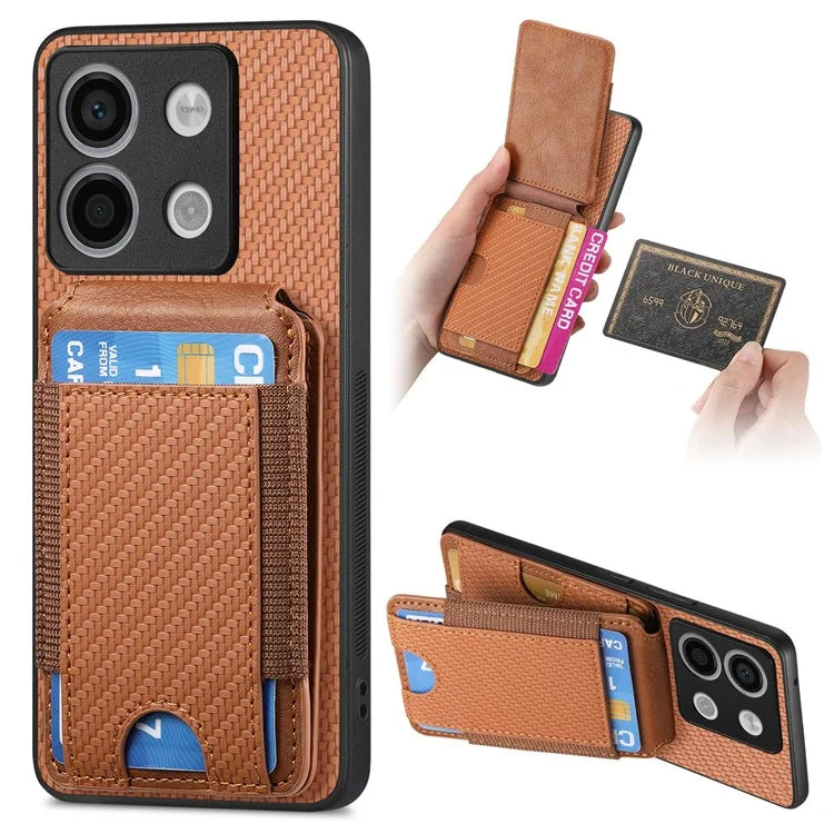 C1-12 For Xiaomi Poco X6 5G / Redmi Note 13 Pro 5G Case Card Holder Anti Drop Leather Back Cover