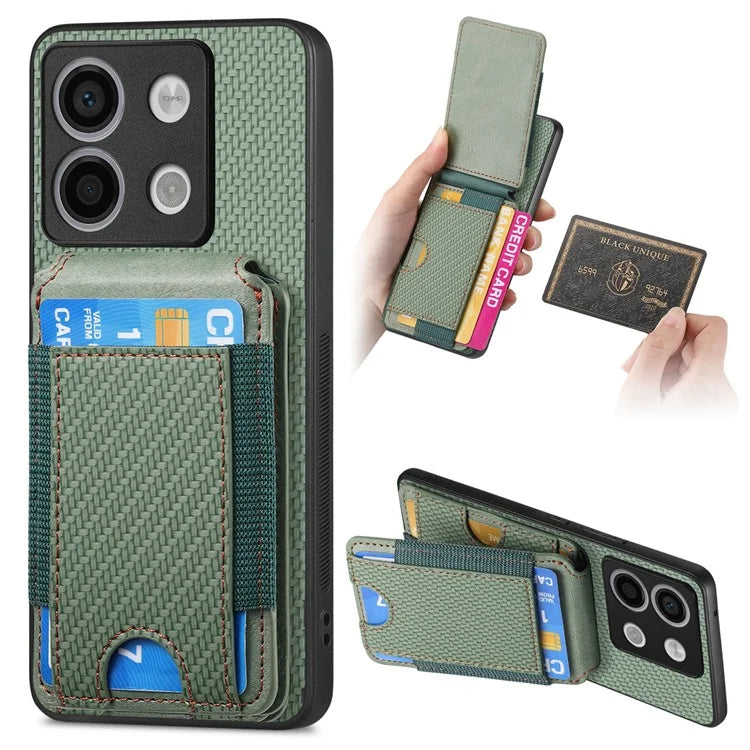 C1-12 For Xiaomi Poco X6 5G / Redmi Note 13 Pro 5G Case Card Holder Anti Drop Leather Back Cover