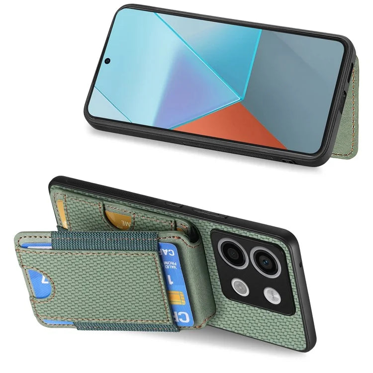 C1-12 For Xiaomi Poco X6 5G / Redmi Note 13 Pro 5G Case Card Holder Anti Drop Leather Back Cover