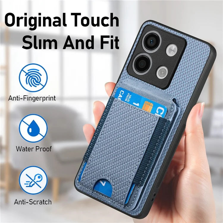 C1-12 For Xiaomi Poco X6 5G / Redmi Note 13 Pro 5G Case Card Holder Anti Drop Leather Back Cover