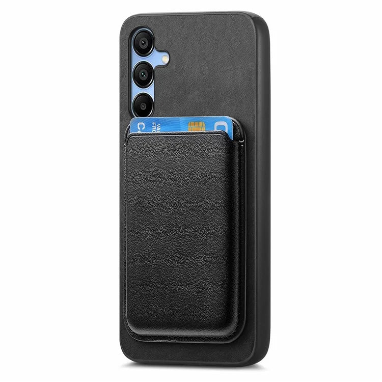 B2 For Samsung Galaxy A25 5G (Global) (161.0 X 76.5 X 8.3mm) Magnetic Phone Case with Card Bag