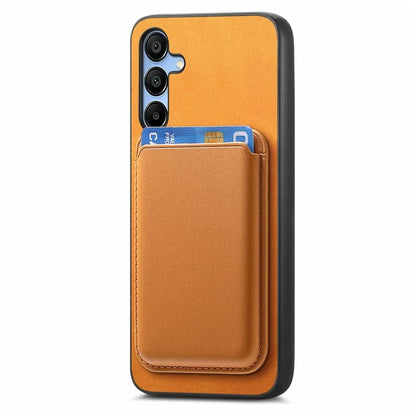 B2 For Samsung Galaxy A25 5G (Global) (161.0 X 76.5 X 8.3mm) Magnetic Phone Case with Card Bag