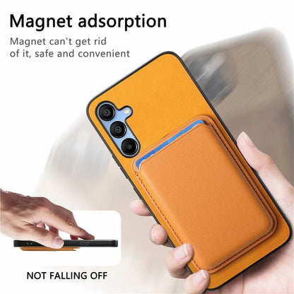 B2 For Samsung Galaxy A25 5G (Global) (161.0 X 76.5 X 8.3mm) Magnetic Phone Case with Card Bag