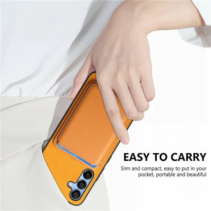 B2 For Samsung Galaxy A25 5G (Global) (161.0 X 76.5 X 8.3mm) Magnetic Phone Case with Card Bag