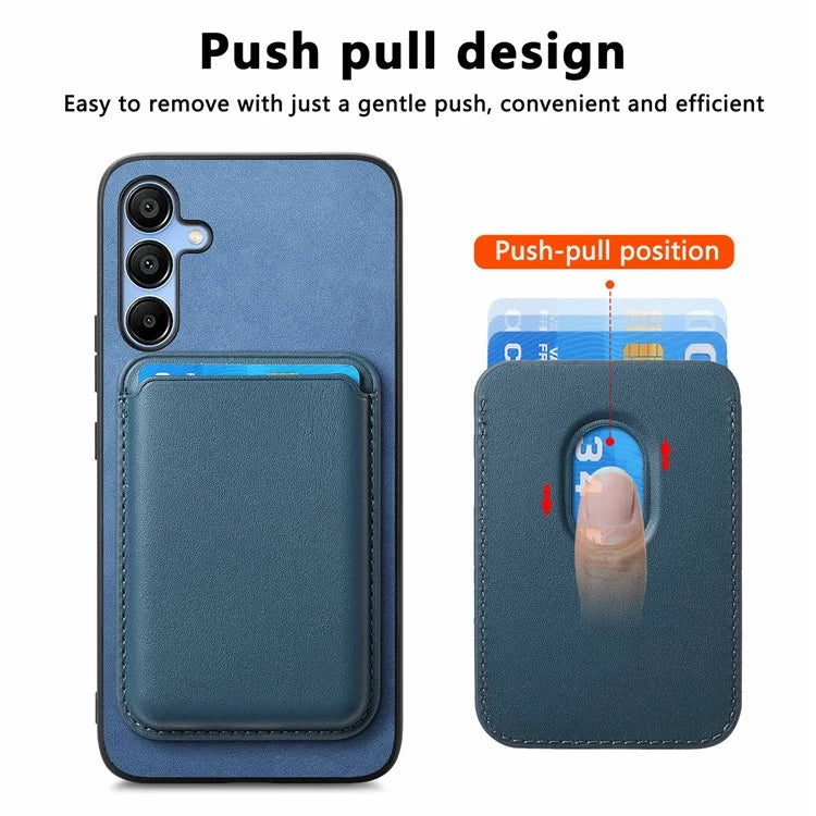 B2 For Samsung Galaxy A25 5G (Global) (161.0 X 76.5 X 8.3mm) Magnetic Phone Case with Card Bag