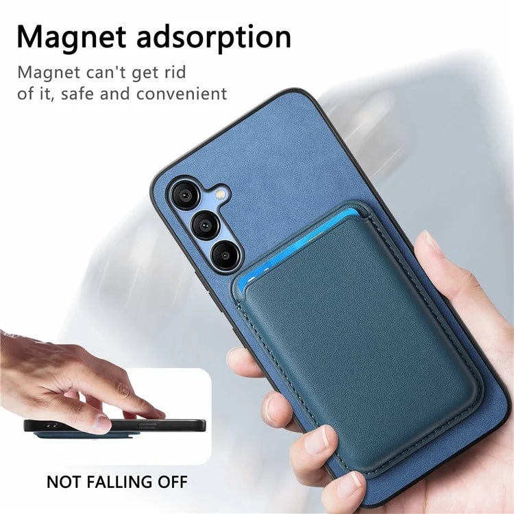B2 For Samsung Galaxy A25 5G (Global) (161.0 X 76.5 X 8.3mm) Magnetic Phone Case with Card Bag