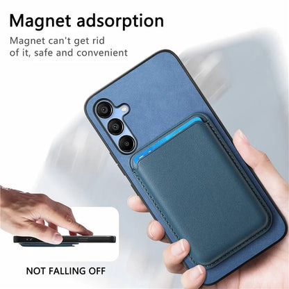 B2 For Samsung Galaxy A25 5G (Global) (161.0 X 76.5 X 8.3mm) Magnetic Phone Case with Card Bag