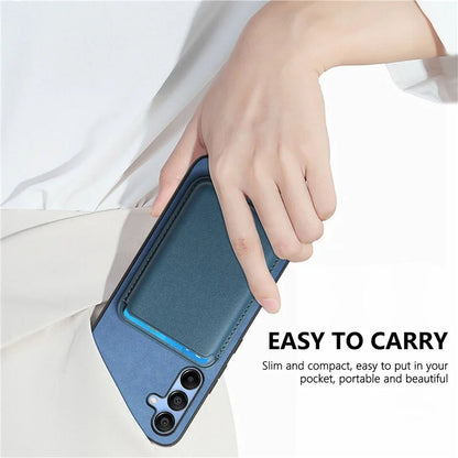 B2 For Samsung Galaxy A25 5G (Global) (161.0 X 76.5 X 8.3mm) Magnetic Phone Case with Card Bag