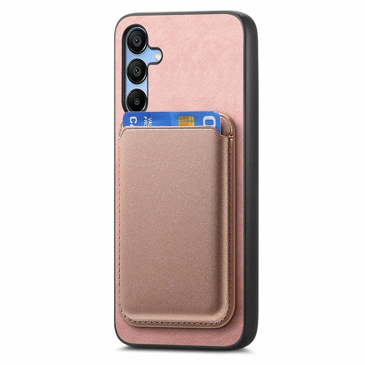 B2 For Samsung Galaxy A25 5G (Global) (161.0 X 76.5 X 8.3mm) Magnetic Phone Case with Card Bag