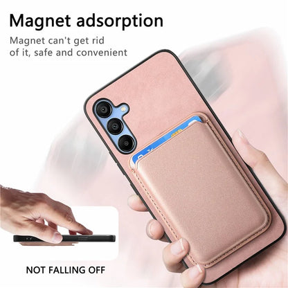 B2 For Samsung Galaxy A25 5G (Global) (161.0 X 76.5 X 8.3mm) Magnetic Phone Case with Card Bag