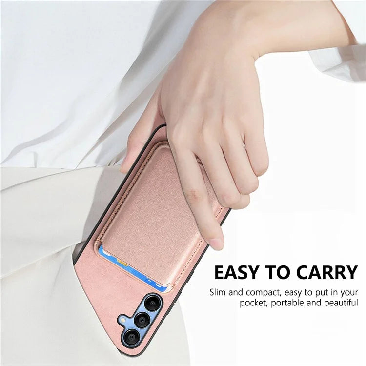 B2 For Samsung Galaxy A25 5G (Global) (161.0 X 76.5 X 8.3mm) Magnetic Phone Case with Card Bag